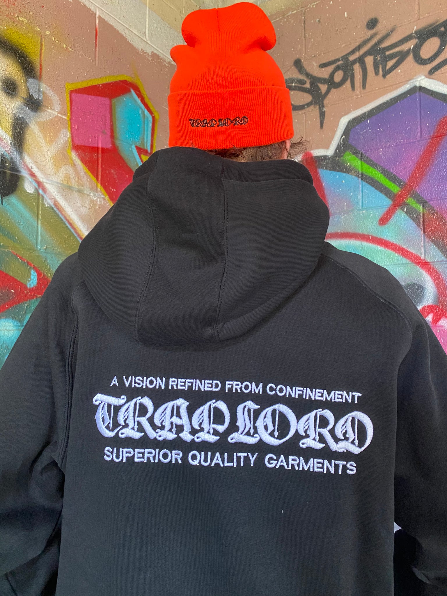 Orange TRAPLORD Embroidery Beanie